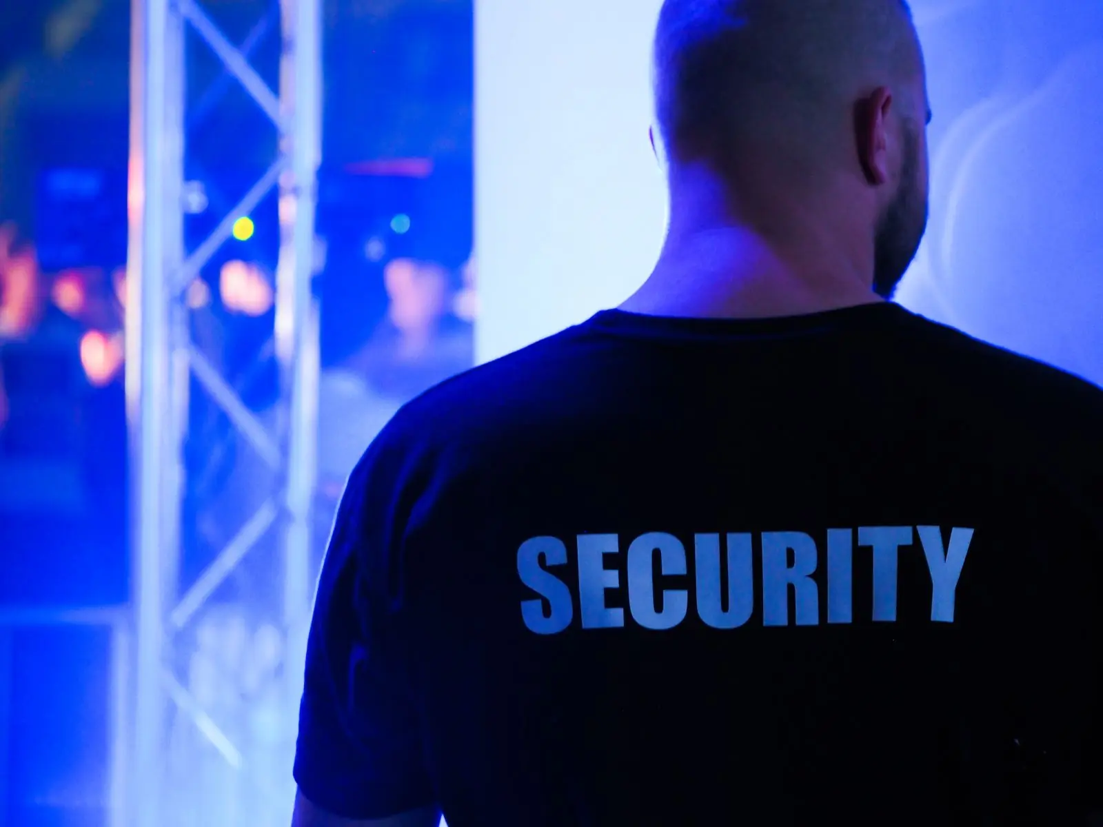Security staff at a Budapest event venue